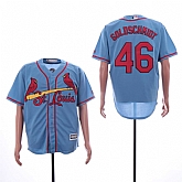 Cardinals 46 Paul Goldschmidt Light Blue Cool Base Jersey Sguo,baseball caps,new era cap wholesale,wholesale hats